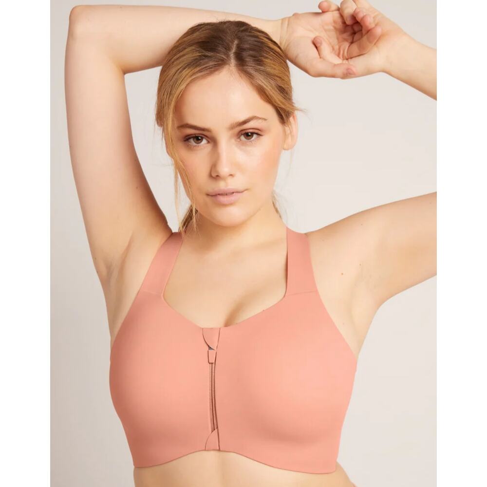Knix Cayalyst Zip Front Pink Sports Bra